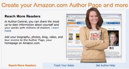 Screenshot of an Amazon Author Central Banner