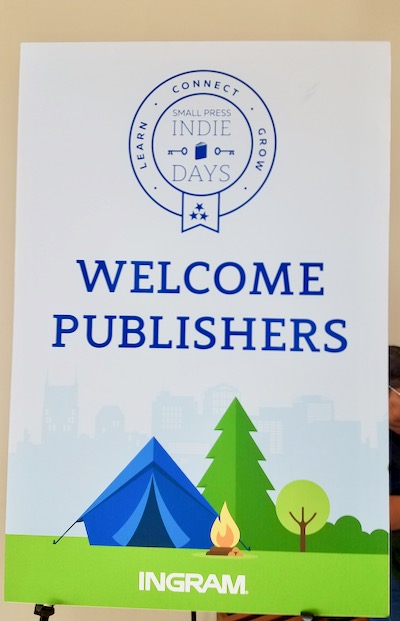 “Welcome Publishers” plaque at 2019 Lightning Source Indie Days event
