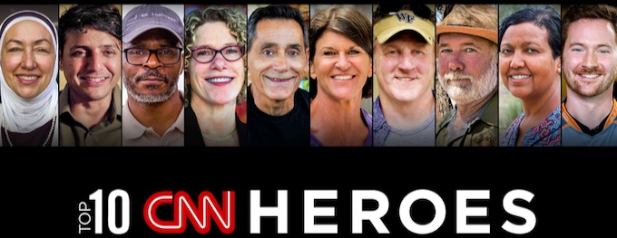 2019 CNN Heroes banner graphic with contestants