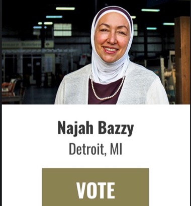 CNN Heroes vote button for Najah Bazzy