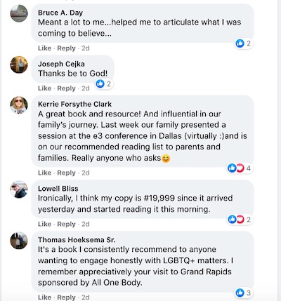 Comments on David Gushee’s Facebook post about selling 20,000 copies of his book