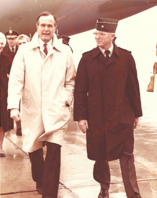 Jim Dozier and VP George H. W. Bush.